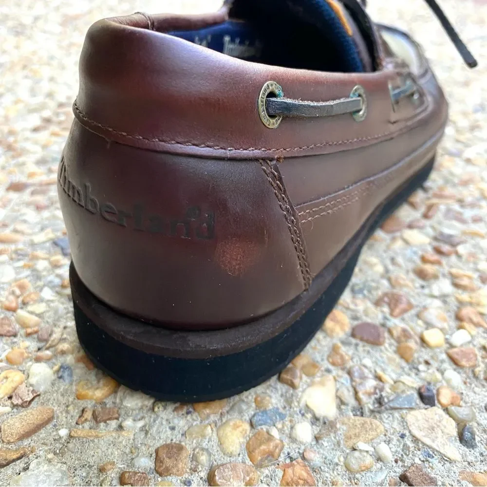 Timberland Men's Leather Deck Boat Classic Shoes Size 9.5